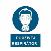 Tabulka A4 plast - Používej respirátor!