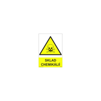 Tabulka A4 plast - Sklad chemikálií
