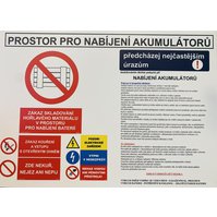 Tabulka Prostor pro nabíjení akumulátorů 29,6 x 41,8 cm