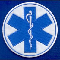 Nášivka - rukávový znak - modrá hvězda života zdravotník