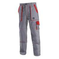 Montérkové kalhoty do pasu LUXY JOSEF - šedo-červené