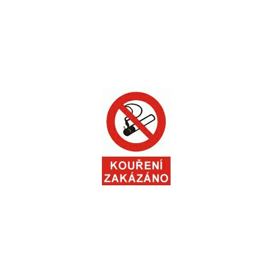 Bezpečnostní tabulka kouření zakázáno