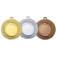 Sportovní kovová medaile s možností emblému a stuhy - 5cm