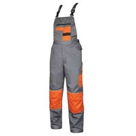 Pracovní kalhoty s laclem 2strong 03 šedo-oranžová