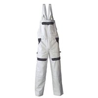 Pracovní kalhoty s laclem COOL TREND bílo-šedé