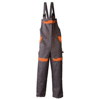 Pracovní kalhoty s laclem COOL TREND šedo-oranžové