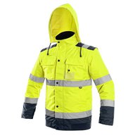 Zimní reflexní bunda LUTON 2v1 - odepínací rukávy, žlutá