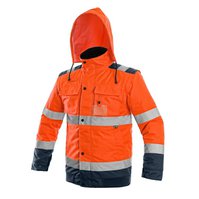 Zimní reflexní bunda LUTON 2v1 - odepínací rukávy, oranžová