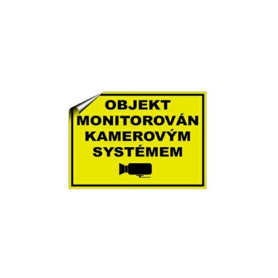 Samolepka objekt monitorován
