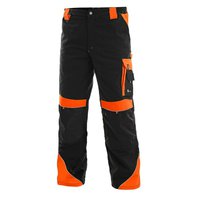 Montérkové kalhoty do pasu SIRIUS BRIGHTON, černo-oranžová