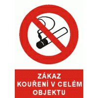 Tabulka A4 plast - Zákaz kouření v celém objektu